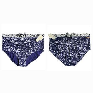 Raisins Curve Plus Size 24W Navy Blue White Polka Tummy Thinner Bikini Bottoms